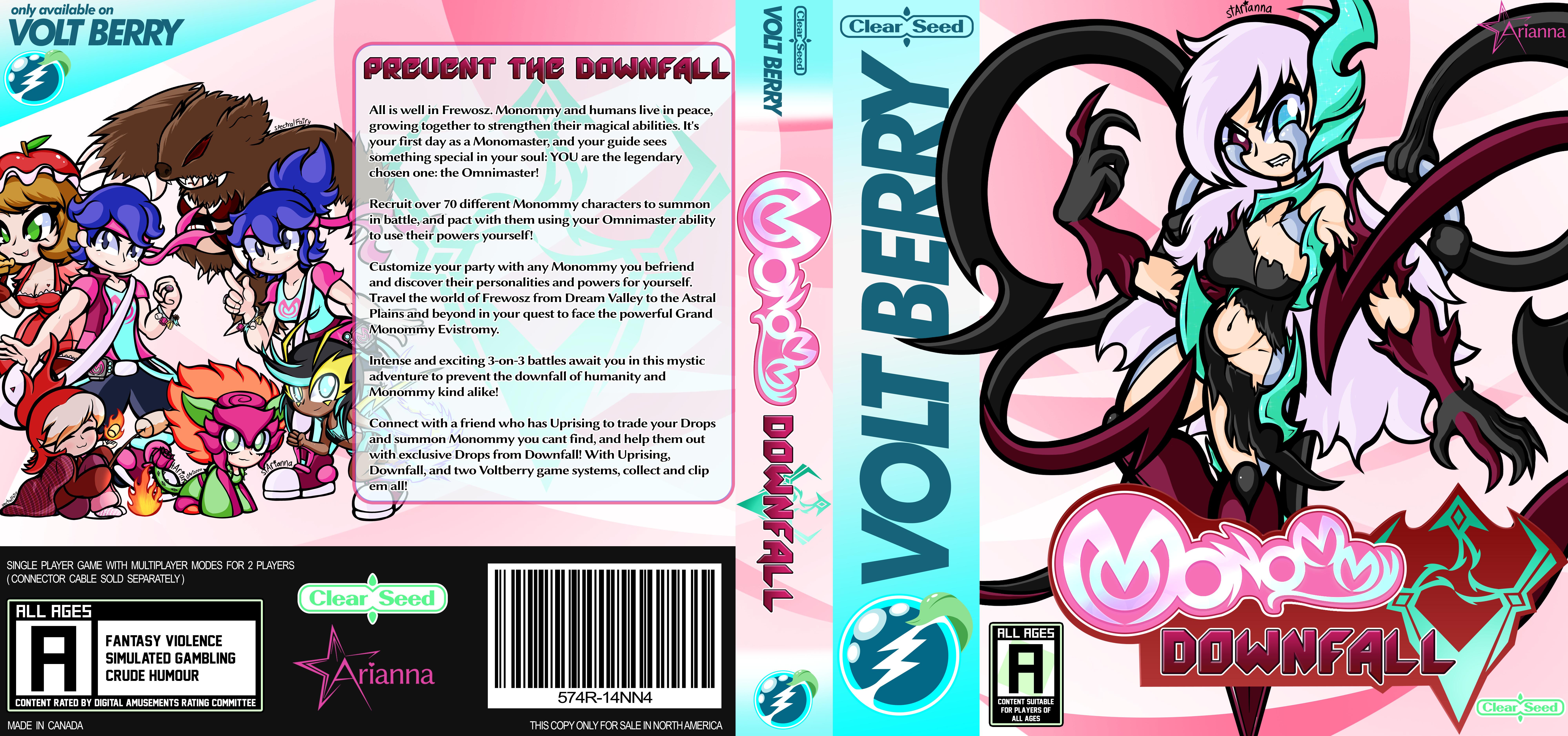 the full cover art for the Volt Berry game Monommy Downfall
