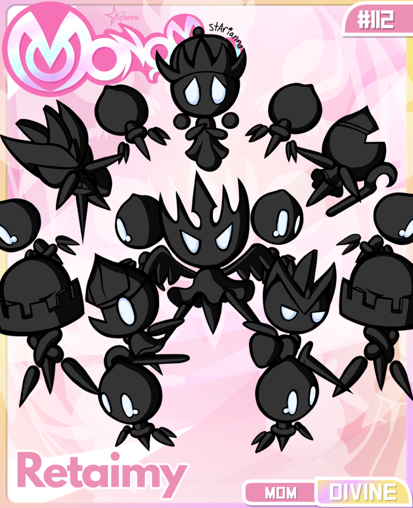 Retaimy, Monommy #112, a mom class divine-type, shown here in its Black form